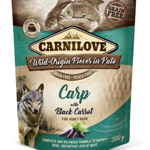 Carnilove Alimento Úmido – Sachê de Carpa com Cenoura Negra – 300g